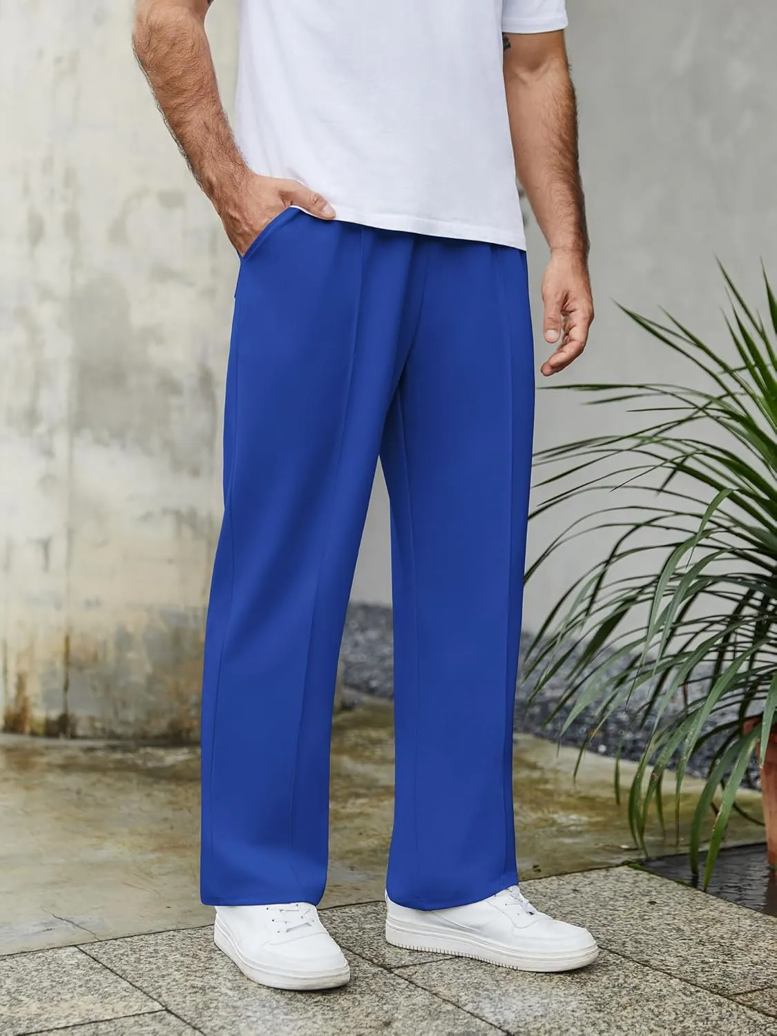 COOFANDY Men's Knit Sweatpants Lightweight Open Bottom Casual Pants Drawstring Jogger Yoga Pants with Pockets