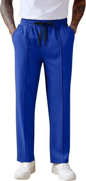 COOFANDY Men's Knit Sweatpants Lightweight Open Bottom Casual Pants Drawstring Jogger Yoga Pants with Pockets