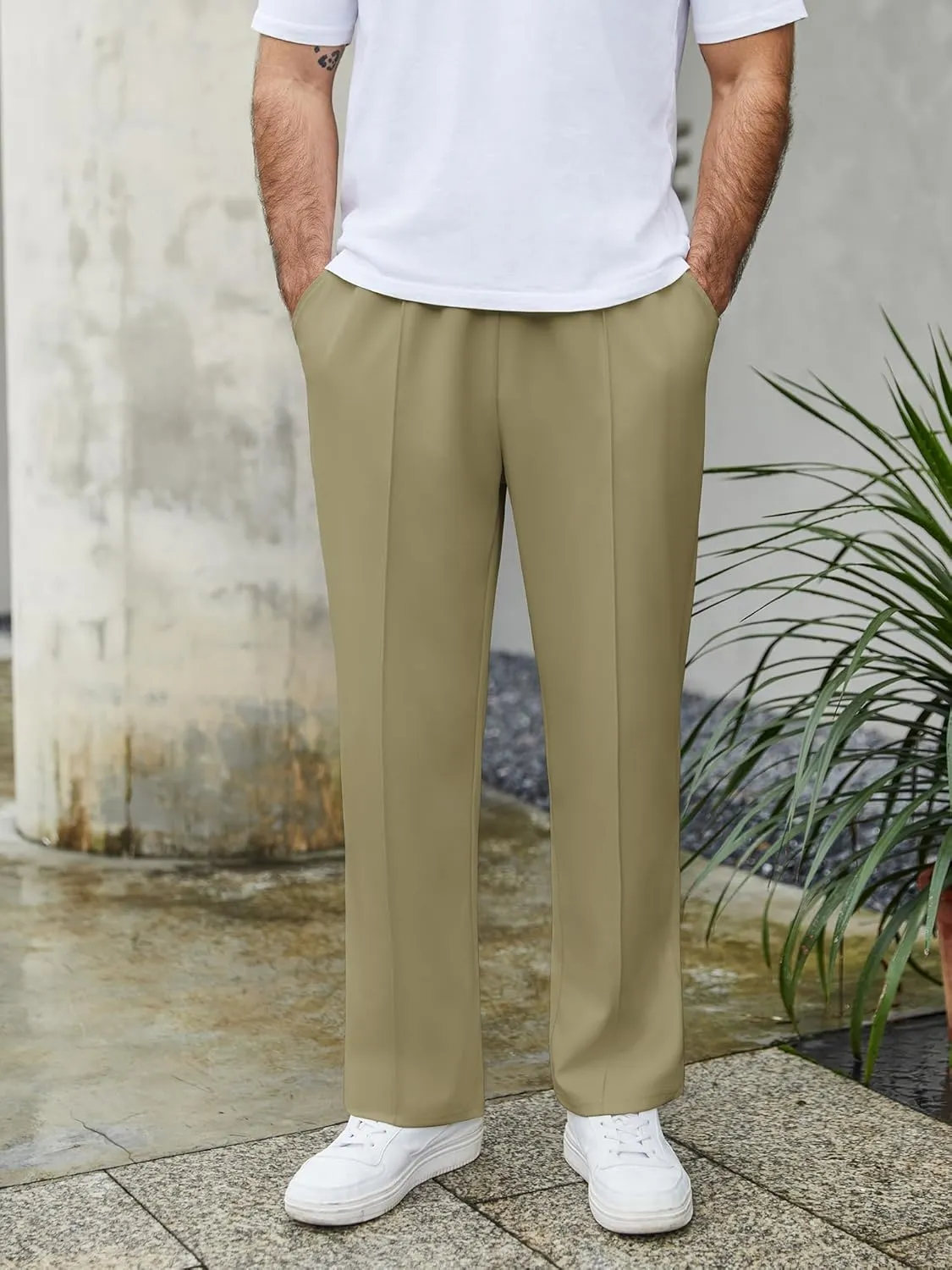 COOFANDY Men's Knit Sweatpants Lightweight Open Bottom Casual Pants Drawstring Jogger Yoga Pants with Pockets