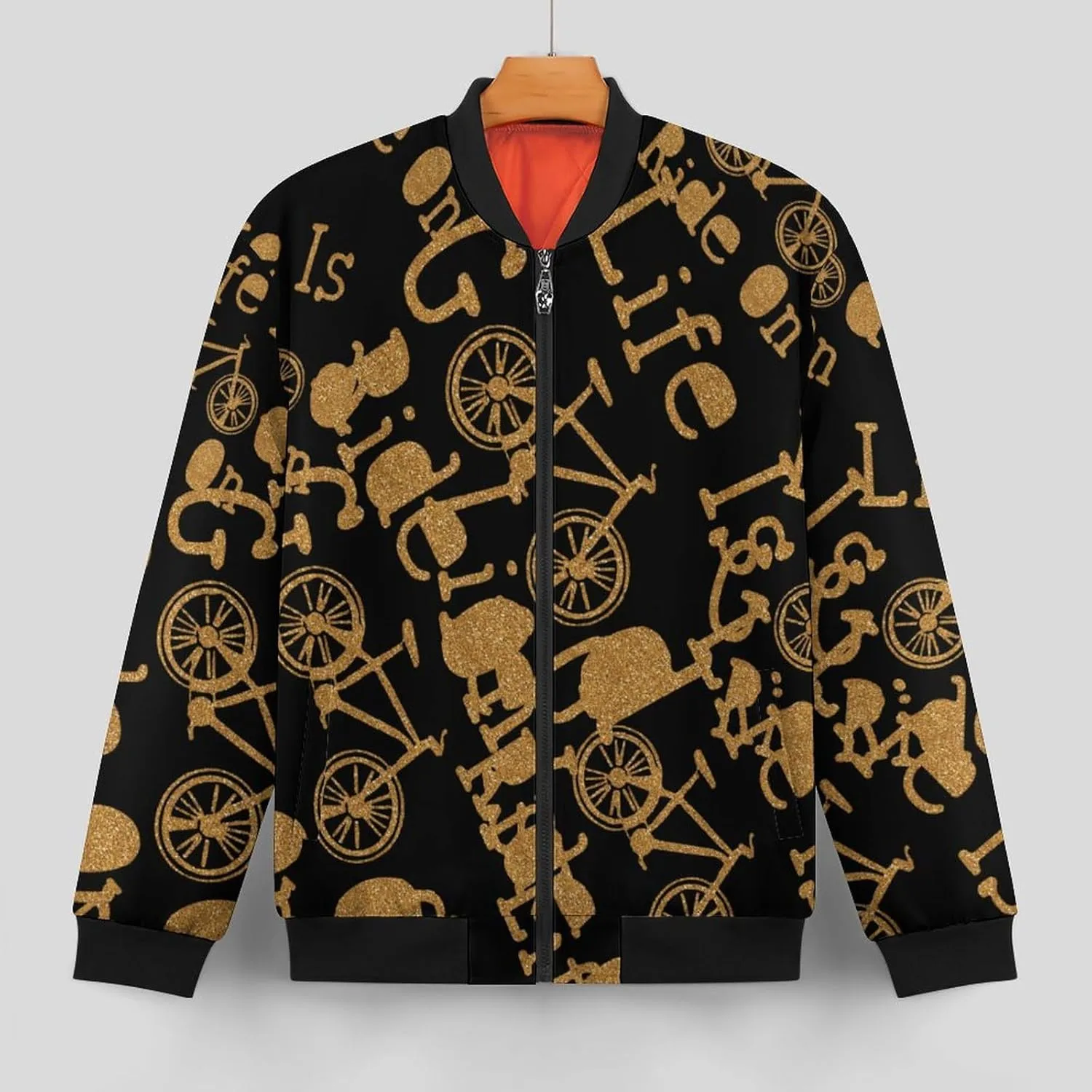 Cool Bicycles Men's Bomber Jacket Lightweight Windbreaker Fashion Spring Fall Coats Casual Jackets for Men