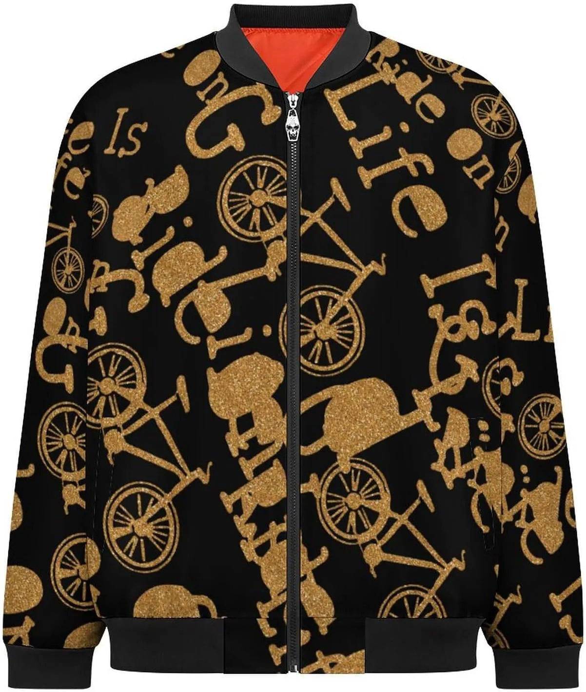 Cool Bicycles Men's Bomber Jacket Lightweight Windbreaker Fashion Spring Fall Coats Casual Jackets for Men