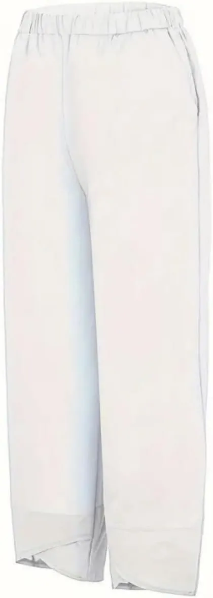 Cotton Linen Pants Casual Summer Capri Pants for Women Baggy Elastic Waisted Yoga Trousers Wide Leg Cropped Pants
