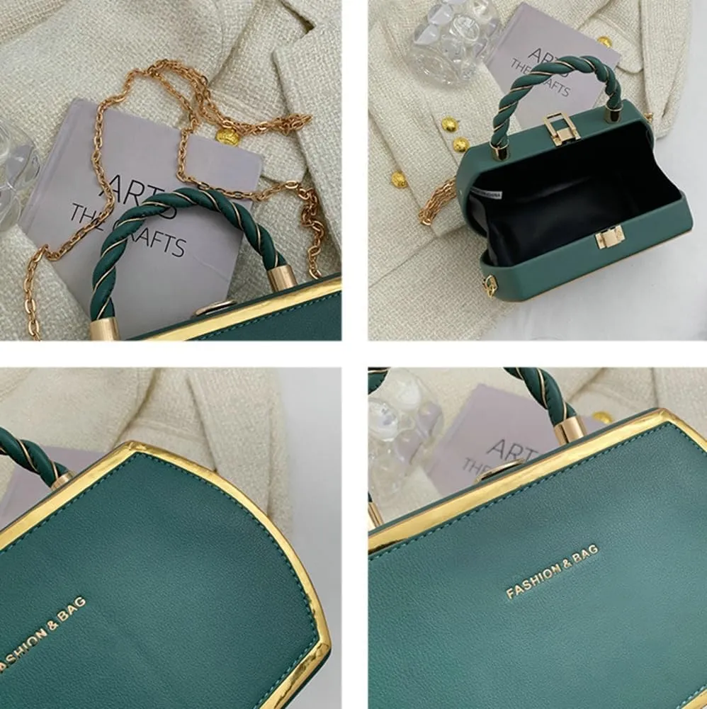 Crossbody Bag PU Leather Square bag for Women Top Handle Purses Satchel Handbags Shoulder Bag 2025