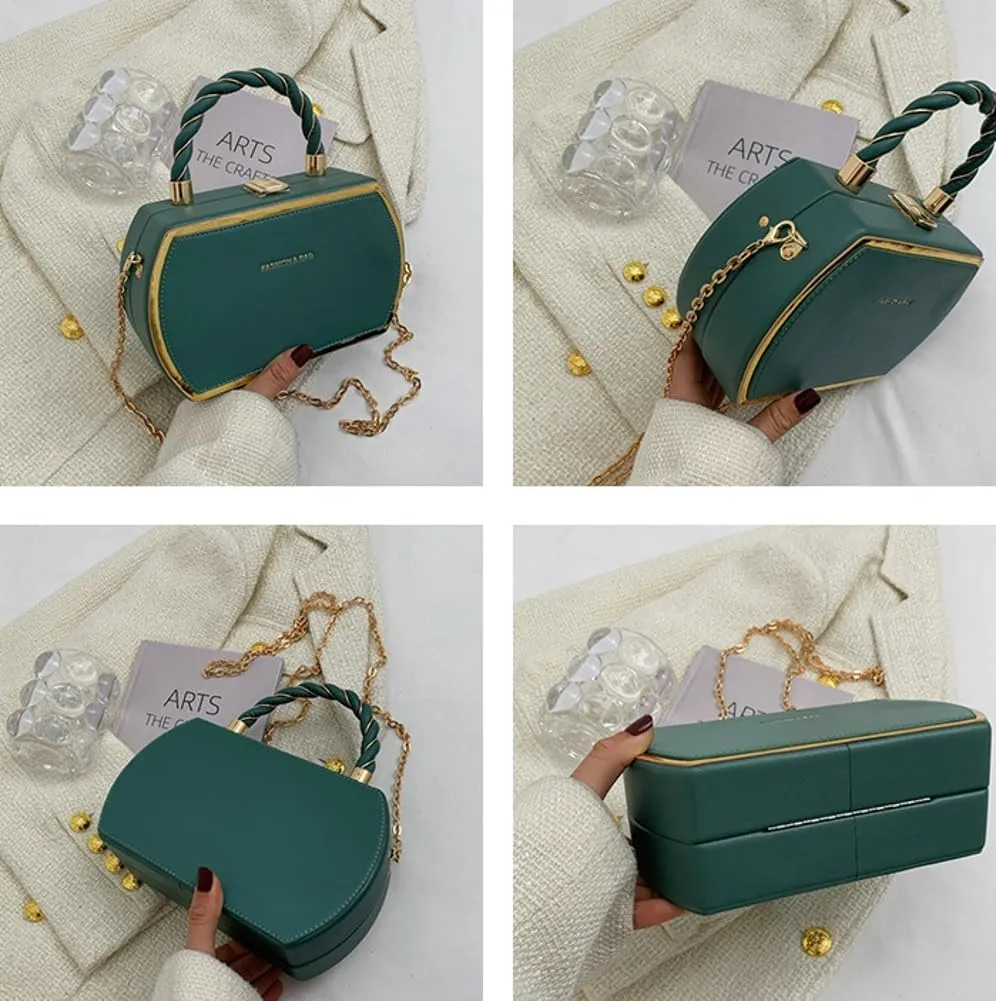 Crossbody Bag PU Leather Square bag for Women Top Handle Purses Satchel Handbags Shoulder Bag 2025