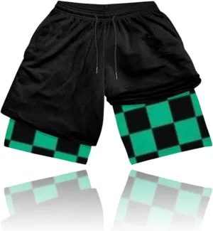 CROWN Anime Shorts - Breathable Compression Gym Short with Pockets
