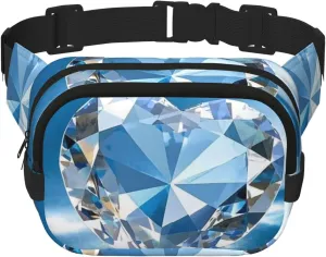 Crystal Heart Print Crossbody Waist Bag, Adjustable Everywhere Fanny Packs for Men&Women/Traveling/Outdoors/Hiking