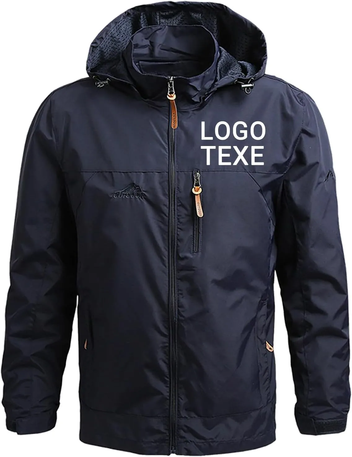 Custom Men's Track Jacket Add Logo Text Customized Athletic Windbreaker
