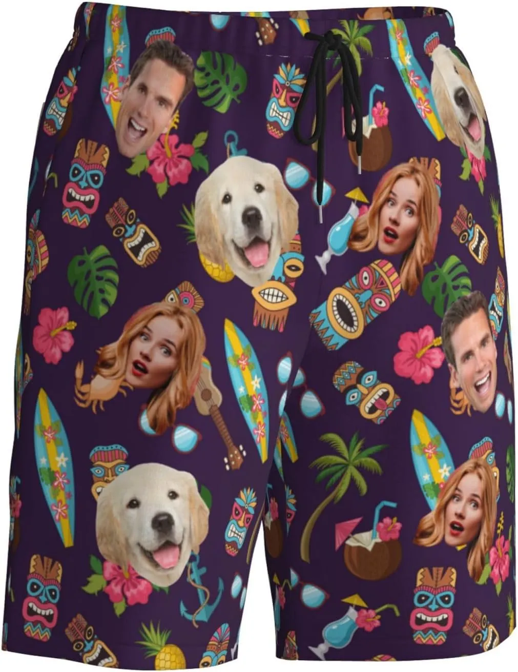 Custom Shorts for Men, Custom Swim Trunks Men Personalized Funny Swim Trunks Beach Board Shorts Swim Shorts Swimwear
