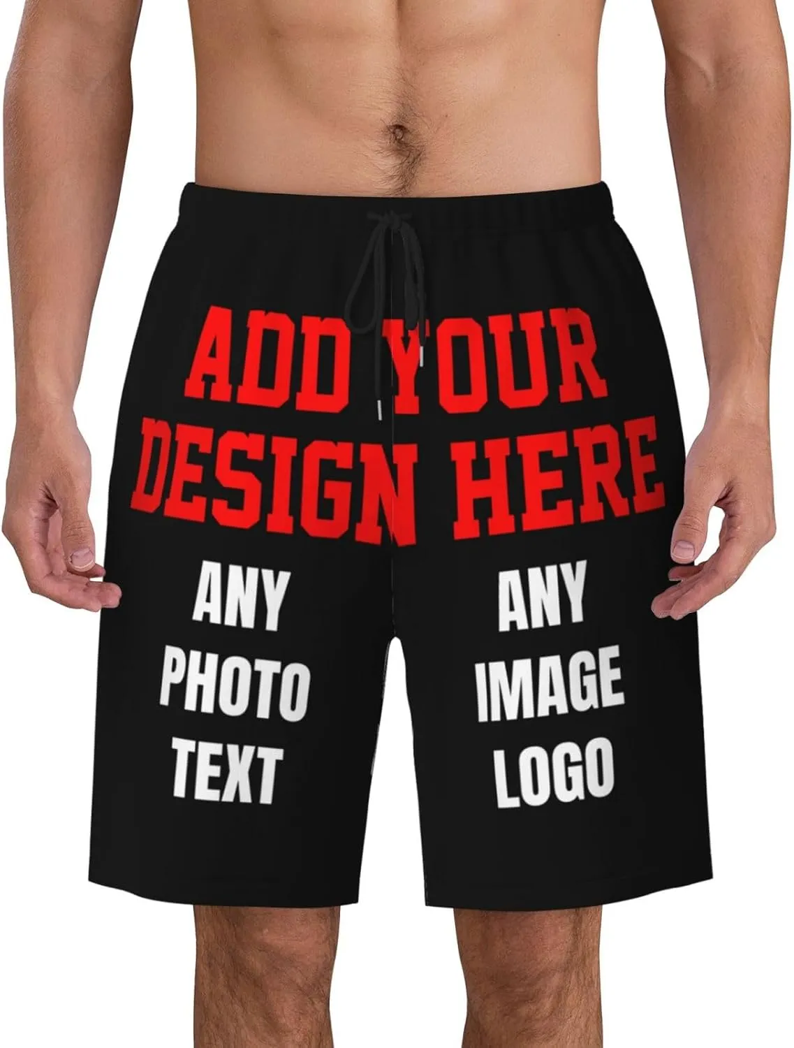 Custom Shorts for Men, Custom Swim Trunks Men Personalized Funny Swim Trunks Beach Board Shorts Swim Shorts Swimwear