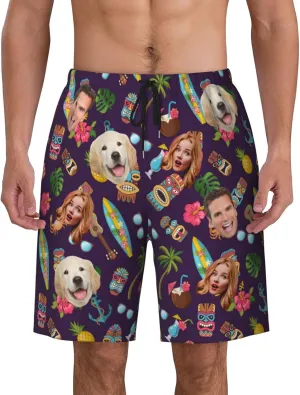 Custom Shorts for Men, Custom Swim Trunks Men Personalized Funny Swim Trunks Beach Board Shorts Swim Shorts Swimwear