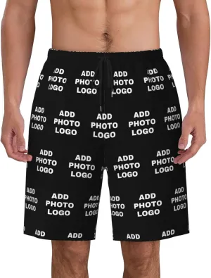 Custom Shorts for Men, Custom Swim Trunks Men Personalized Funny Swim Trunks Beach Board Shorts Swim Shorts Swimwear