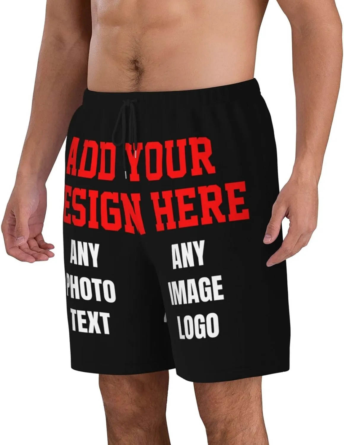 Custom Shorts for Men, Custom Swim Trunks Men Personalized Funny Swim Trunks Beach Board Shorts Swim Shorts Swimwear