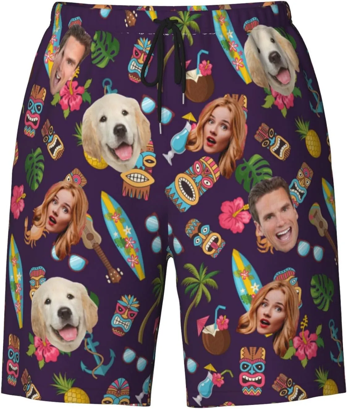 Custom Shorts for Men, Custom Swim Trunks Men Personalized Funny Swim Trunks Beach Board Shorts Swim Shorts Swimwear