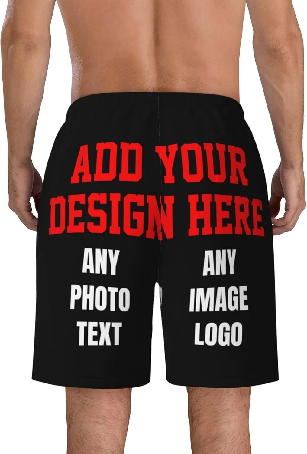 Custom Shorts for Men, Custom Swim Trunks Men Personalized Funny Swim Trunks Beach Board Shorts Swim Shorts Swimwear