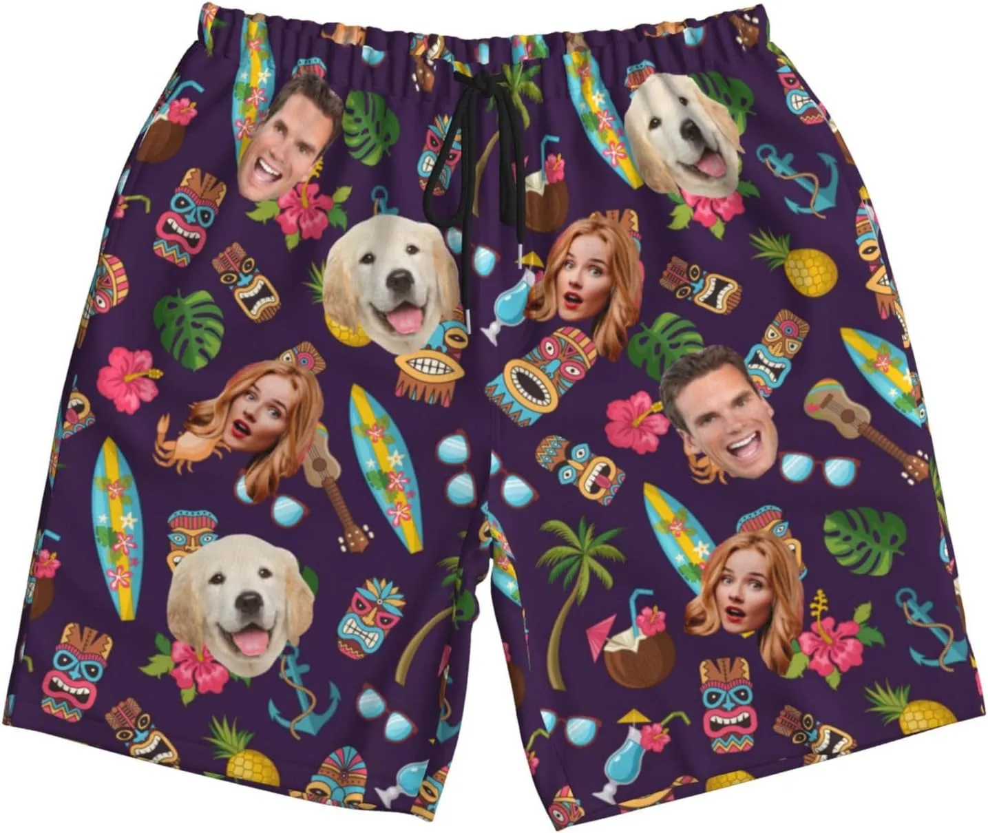 Custom Shorts for Men, Custom Swim Trunks Men Personalized Funny Swim Trunks Beach Board Shorts Swim Shorts Swimwear