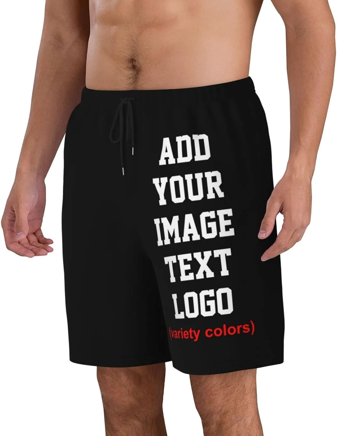 Custom Shorts for Men, Custom Swim Trunks Men Personalized Funny Swim Trunks Beach Board Shorts Swim Shorts Swimwear