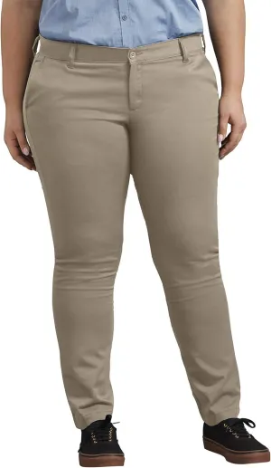 Dickies Women's Mid-Rise, Skinny Stretch Twill Pant