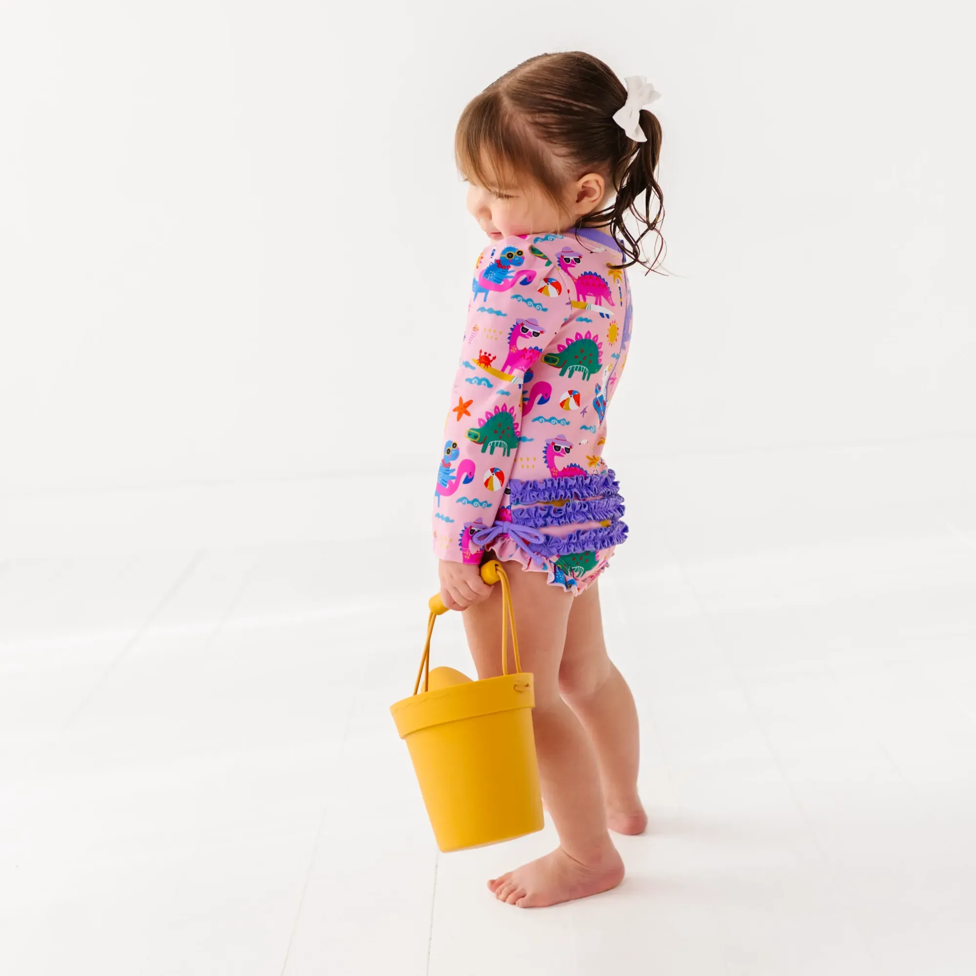 Diva Dinos Long Sleeve Ruffle Swimsuit
