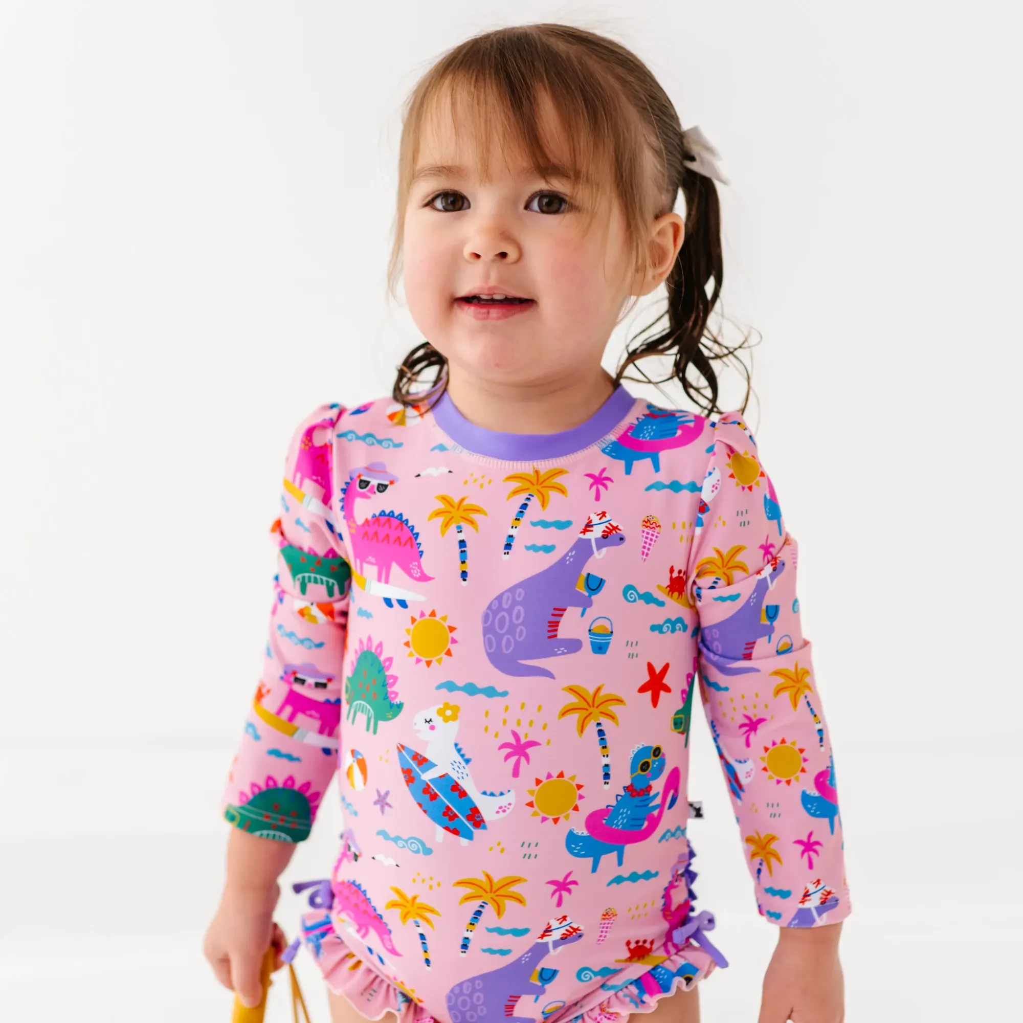 Diva Dinos Long Sleeve Ruffle Swimsuit