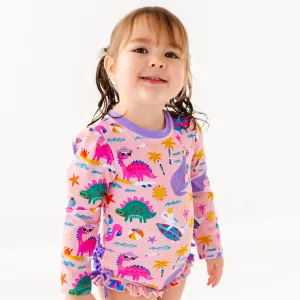 Diva Dinos Long Sleeve Ruffle Swimsuit