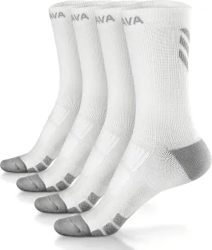 DOVAVA Dri-tech Compression Crew Socks (4/6 Pairs), Comfort Boost Circulation