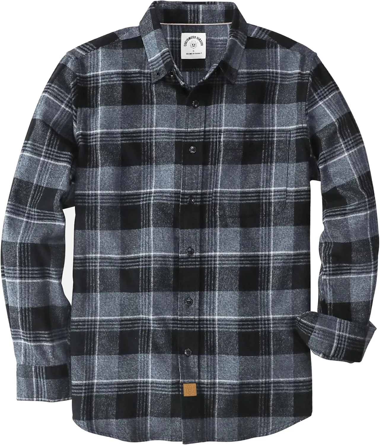 Dubinik Flannel Shirt for Men 100% Cotton Mens Flannel Shirts Long Sleeve Plaid Soft Casual Button Down Shirt Men