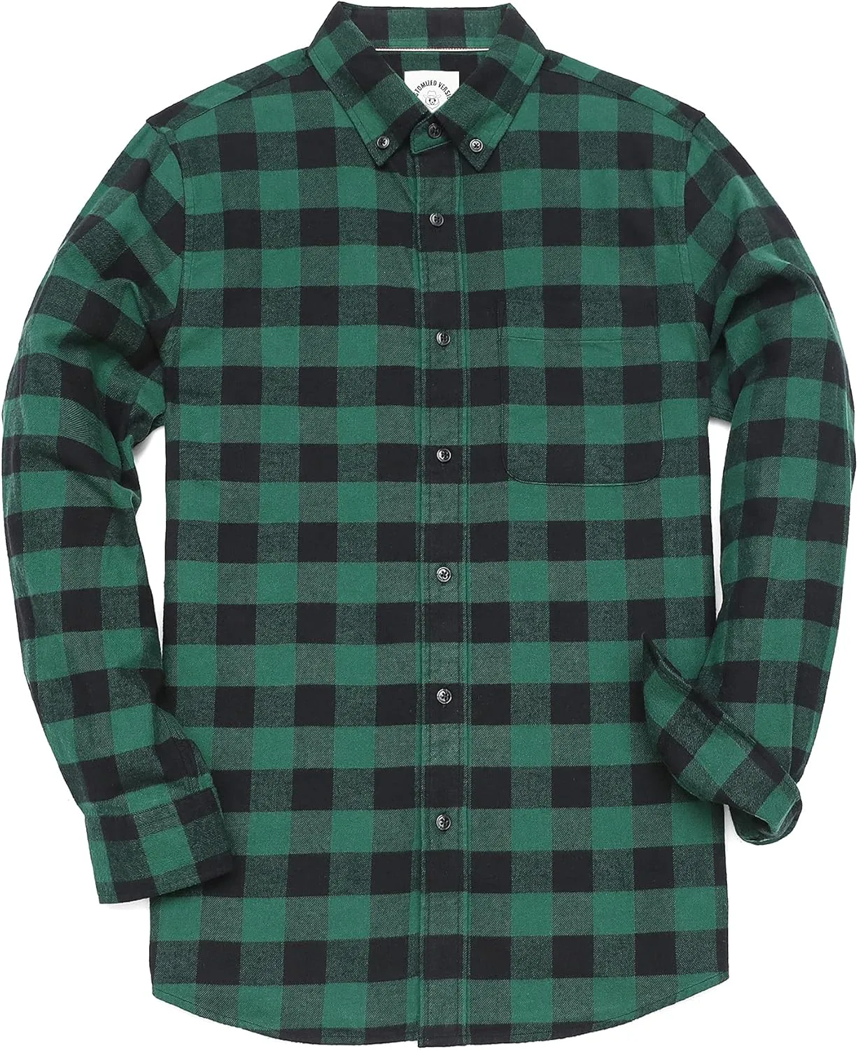 Dubinik Flannel Shirt for Men Casual Button Down Work Soft All Cotton Lightweight Flannel Mens Plaid Shirts Long Sleeve