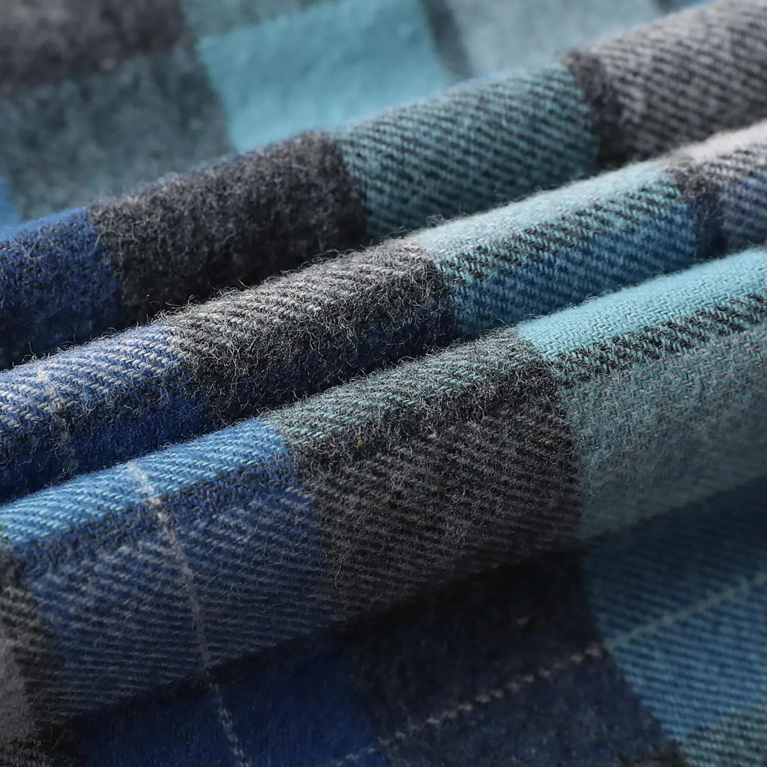 DubinikMens Flannel Shirts Long Sleeve Flannel Shirt for Men Warm Casual Soft Cotton Button Down Plaid Mens Flannel Shirt