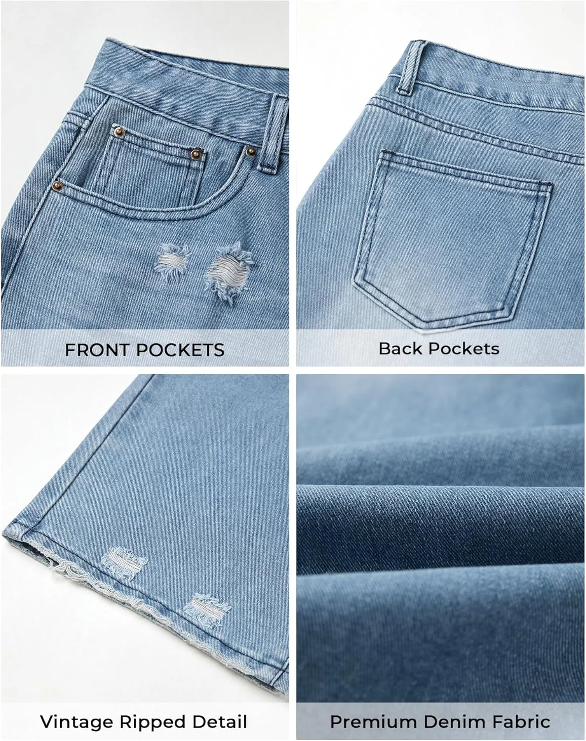 EMMIOL Womens Baggy Jeans Wide Leg Mid-Low Rise Boyfriend Loose Denim Pants Y2K 90S Outfits