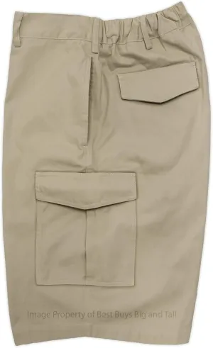 Falcon Bay Big & Tall Men's Cargo Shorts with Expandable Comfort Waistband