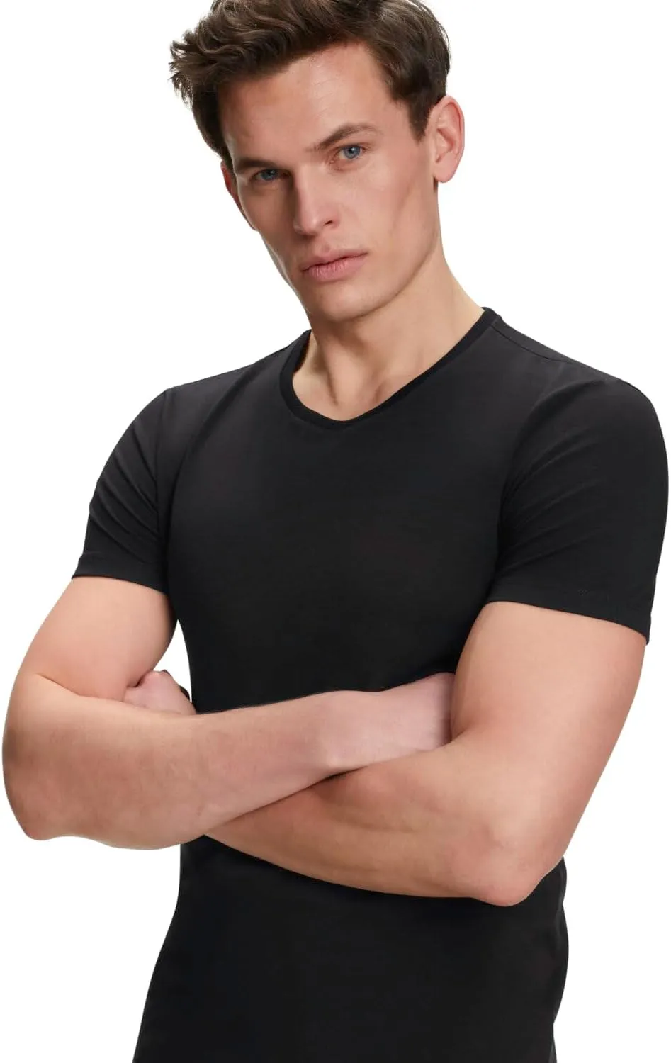 FALKE Men's Daily Comfort Round Neck T-Shirt 2-Pack