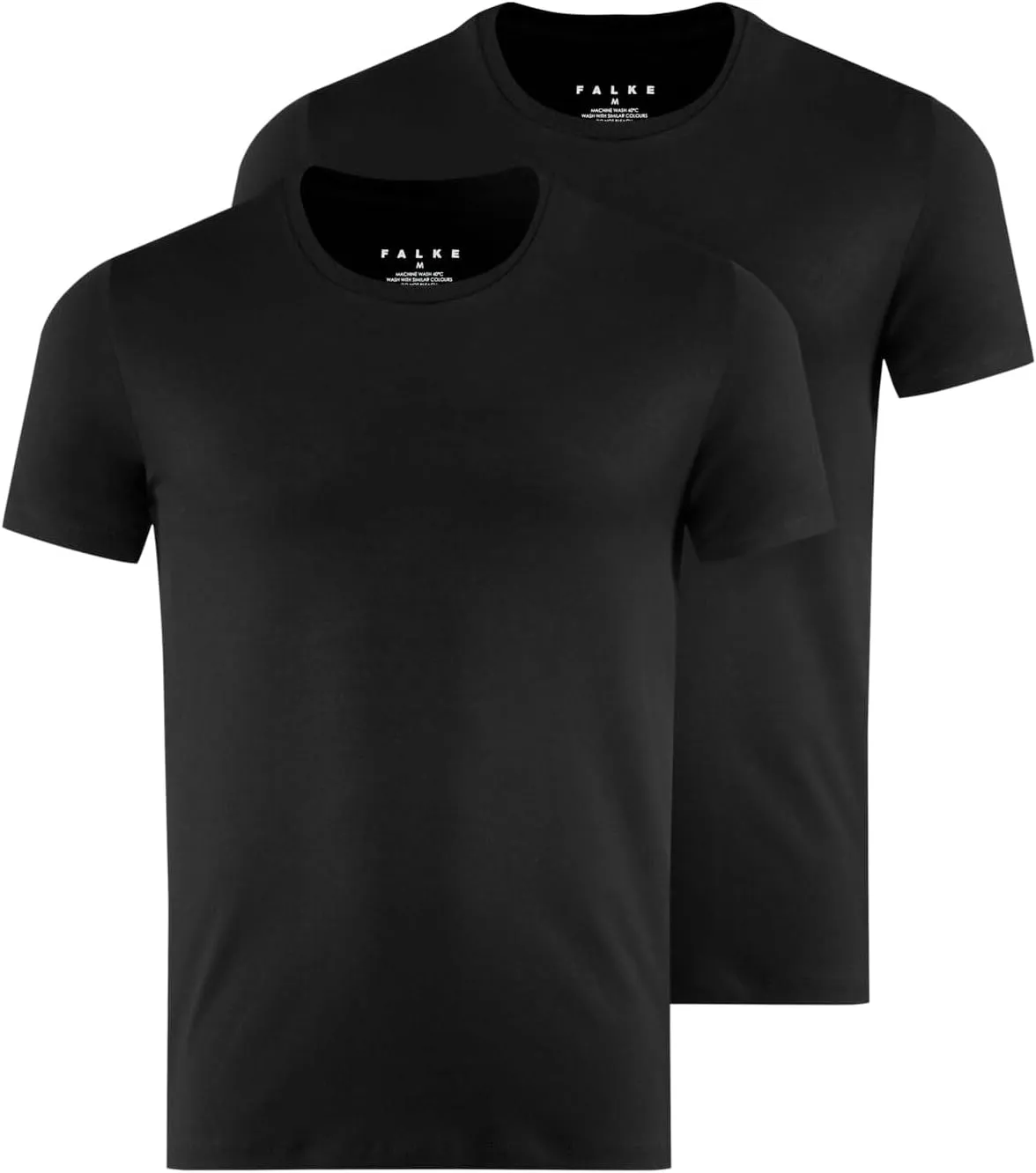 FALKE Men's Daily Comfort Round Neck T-Shirt 2-Pack