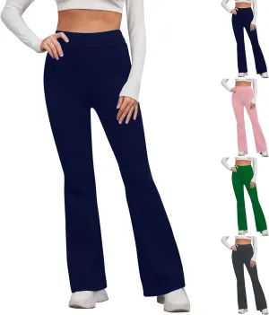 fanmpghleoo Yoga Pants Women Flare Stretchy High Waisted Workout Leggings Tummy Control Casual Athletic Skinny Bell Bottoms