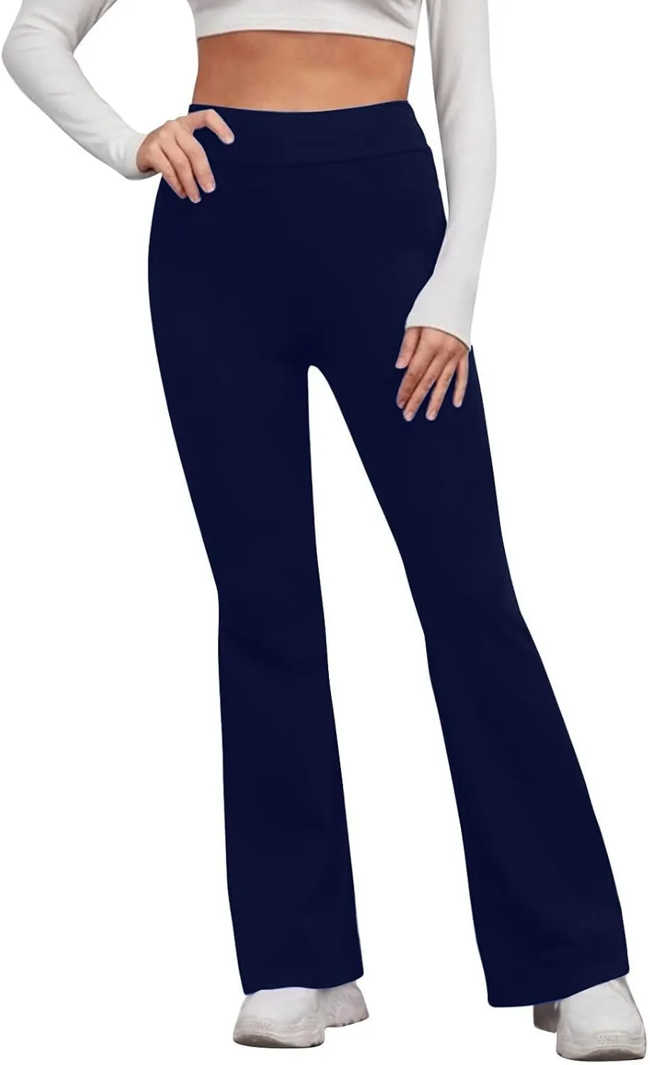 fanmpghleoo Yoga Pants Women Flare Stretchy High Waisted Workout Leggings Tummy Control Casual Athletic Skinny Bell Bottoms