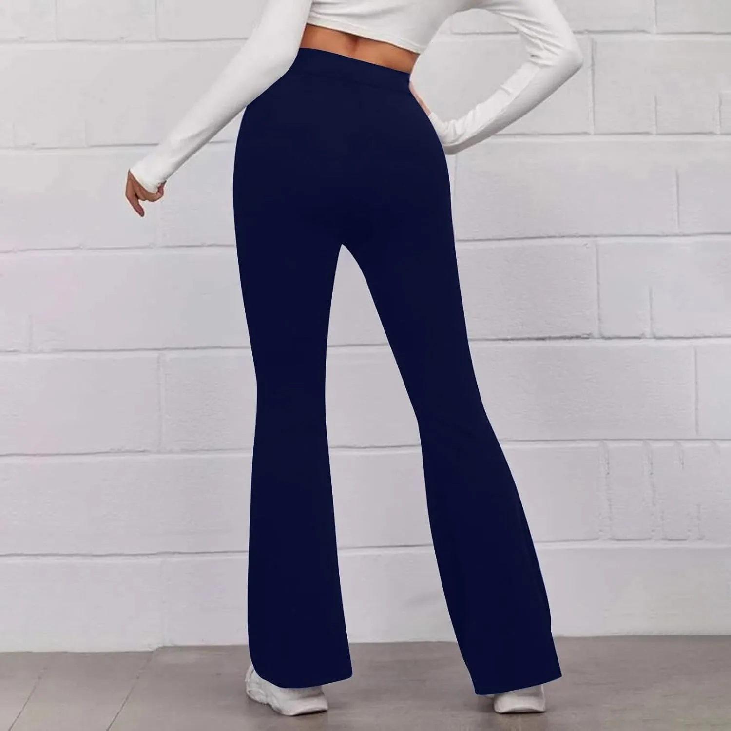fanmpghleoo Yoga Pants Women Flare Stretchy High Waisted Workout Leggings Tummy Control Casual Athletic Skinny Bell Bottoms