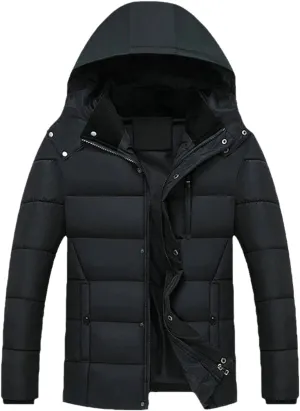Fashion Men Jacket Coats Thicken Warm Winter Jackets Casual Men Parka Hooded Outwear Cotton-Padded Jacket Coat