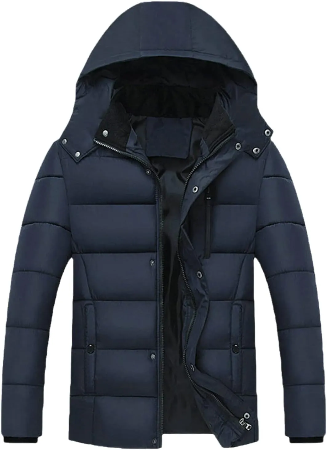 Fashion Men Jacket Coats Thicken Warm Winter Jackets Casual Men Parka Hooded Outwear Cotton-Padded Jacket Coat