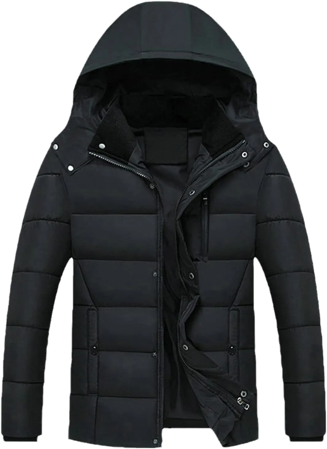 Fashion Men Jacket Coats Thicken Warm Winter Jackets Casual Men Parka Hooded Outwear Cotton-Padded Jacket Coat