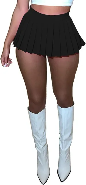 FEOYA Pleated Mini Skirts for Women High Waist Y2K Skirt Short Tennis Skirt A Line Skater Skirts