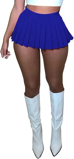 FEOYA Pleated Mini Skirts for Women High Waist Y2K Skirt Short Tennis Skirt A Line Skater Skirts