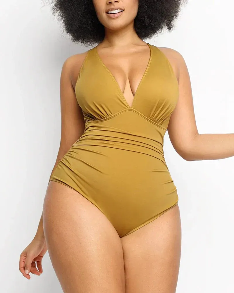 Figure-Flattering Smart Sculpt Plunge Swimsuit