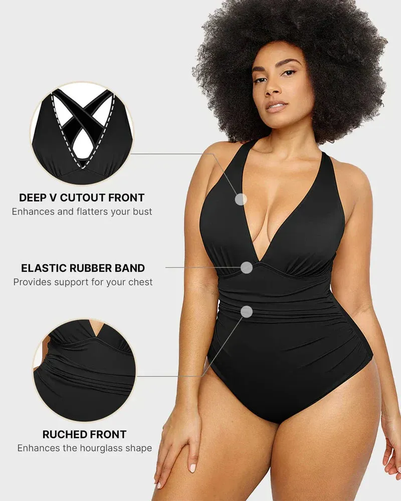 Figure-Flattering Smart Sculpt Plunge Swimsuit