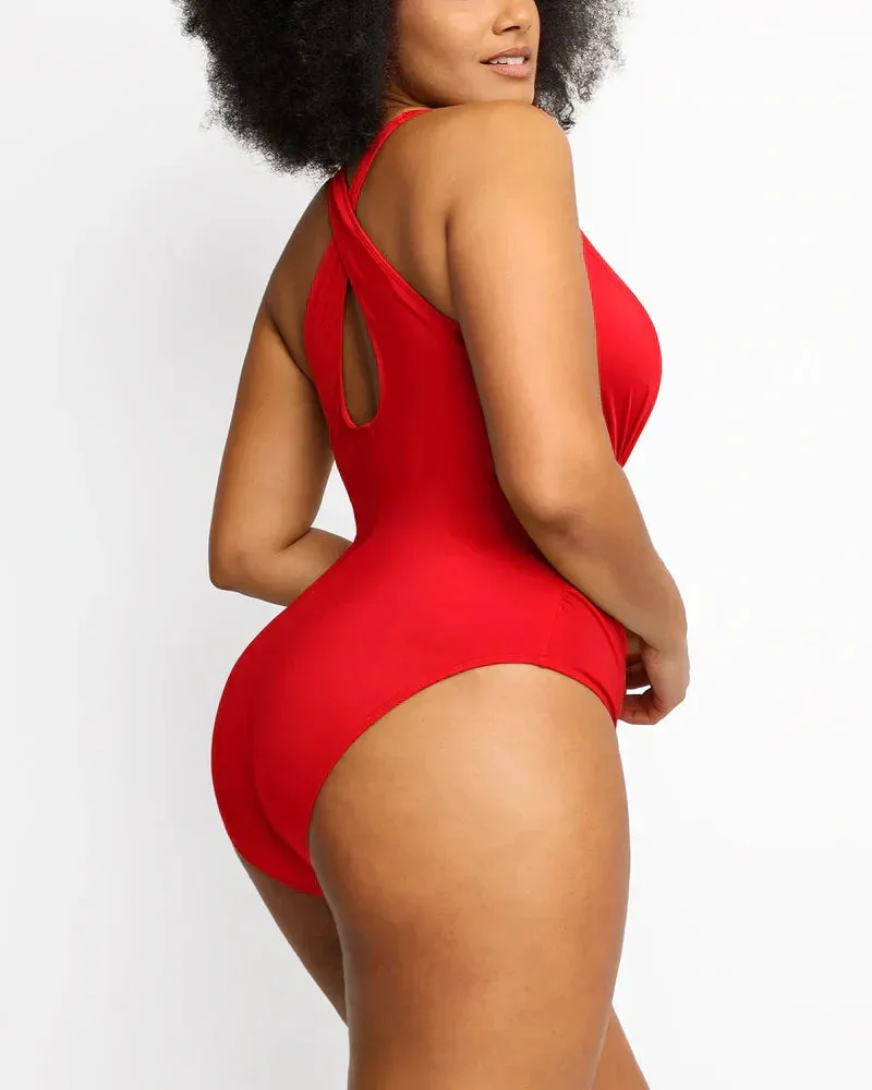 Figure-Flattering Smart Sculpt Plunge Swimsuit