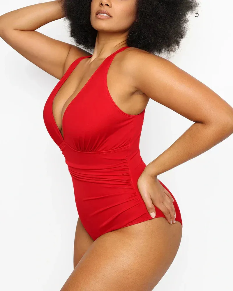 Figure-Flattering Smart Sculpt Plunge Swimsuit