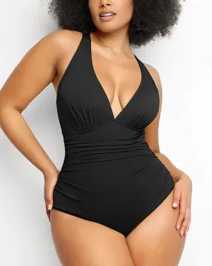 Figure-Flattering Smart Sculpt Plunge Swimsuit