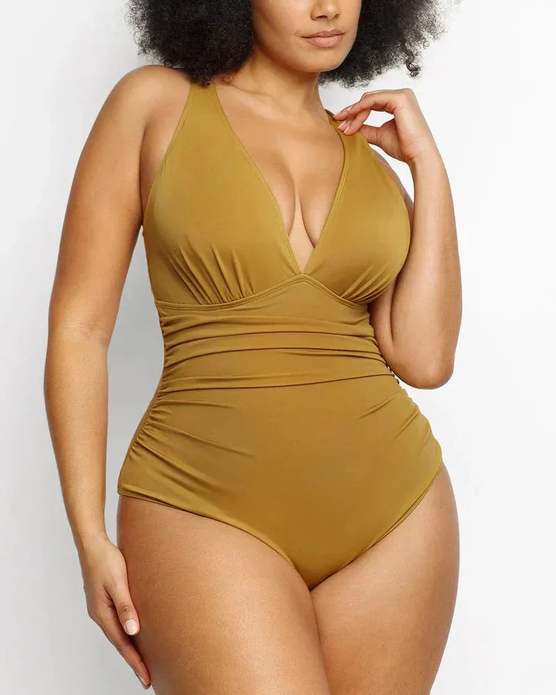 Figure-Flattering Smart Sculpt Plunge Swimsuit