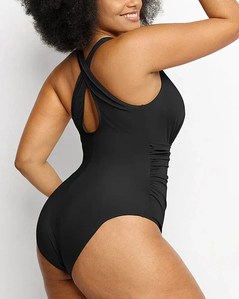 Figure-Flattering Smart Sculpt Plunge Swimsuit