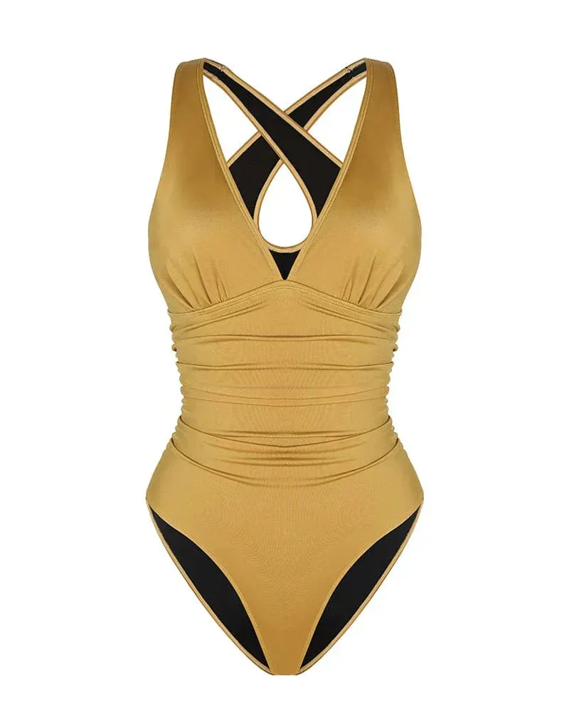 Figure-Flattering Smart Sculpt Plunge Swimsuit