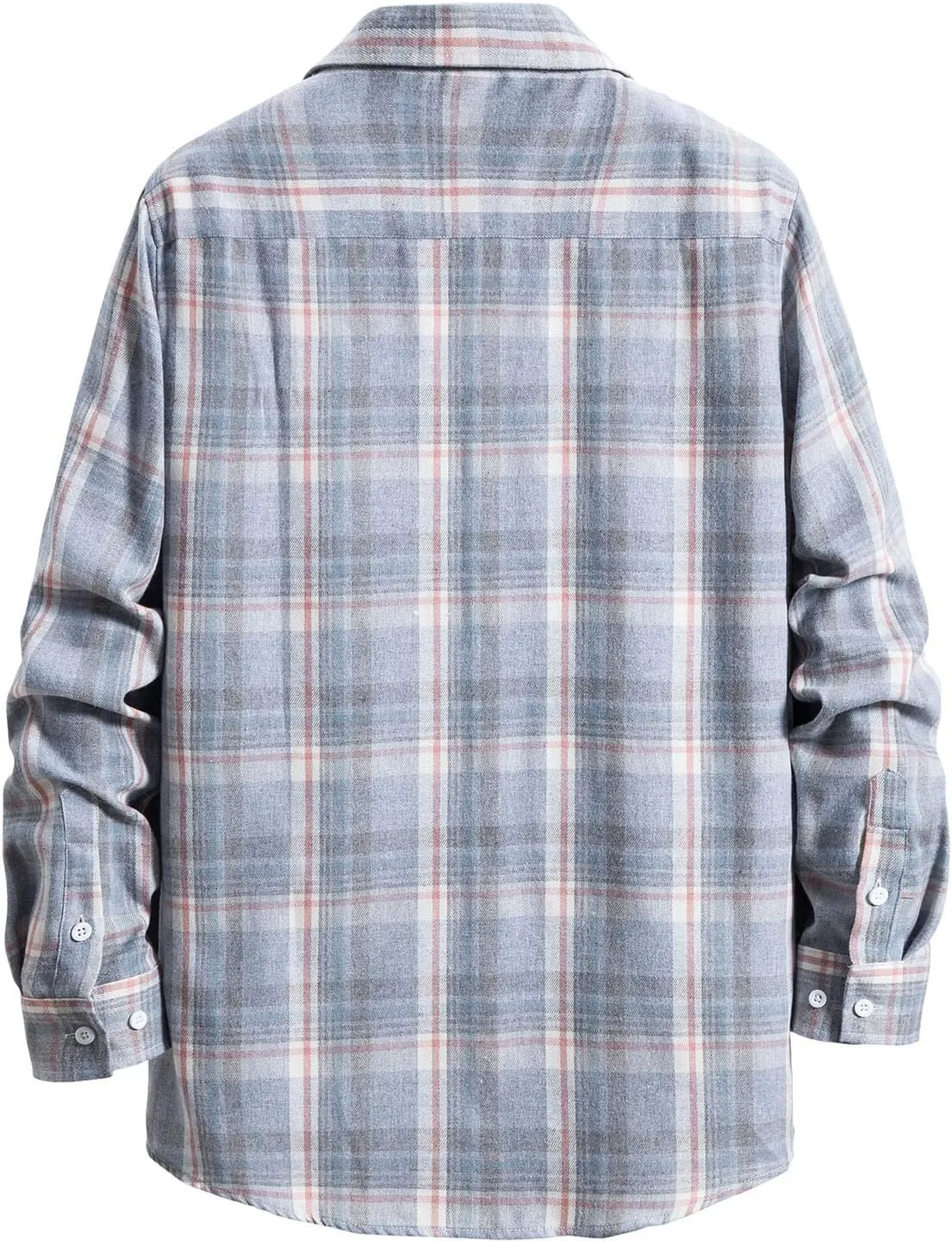 Flannel Thermal Lined Shirt Jacket for Men Shirt with Pocket Button-Down Shirt Jacket with Hood Hooded Shacket Jacket