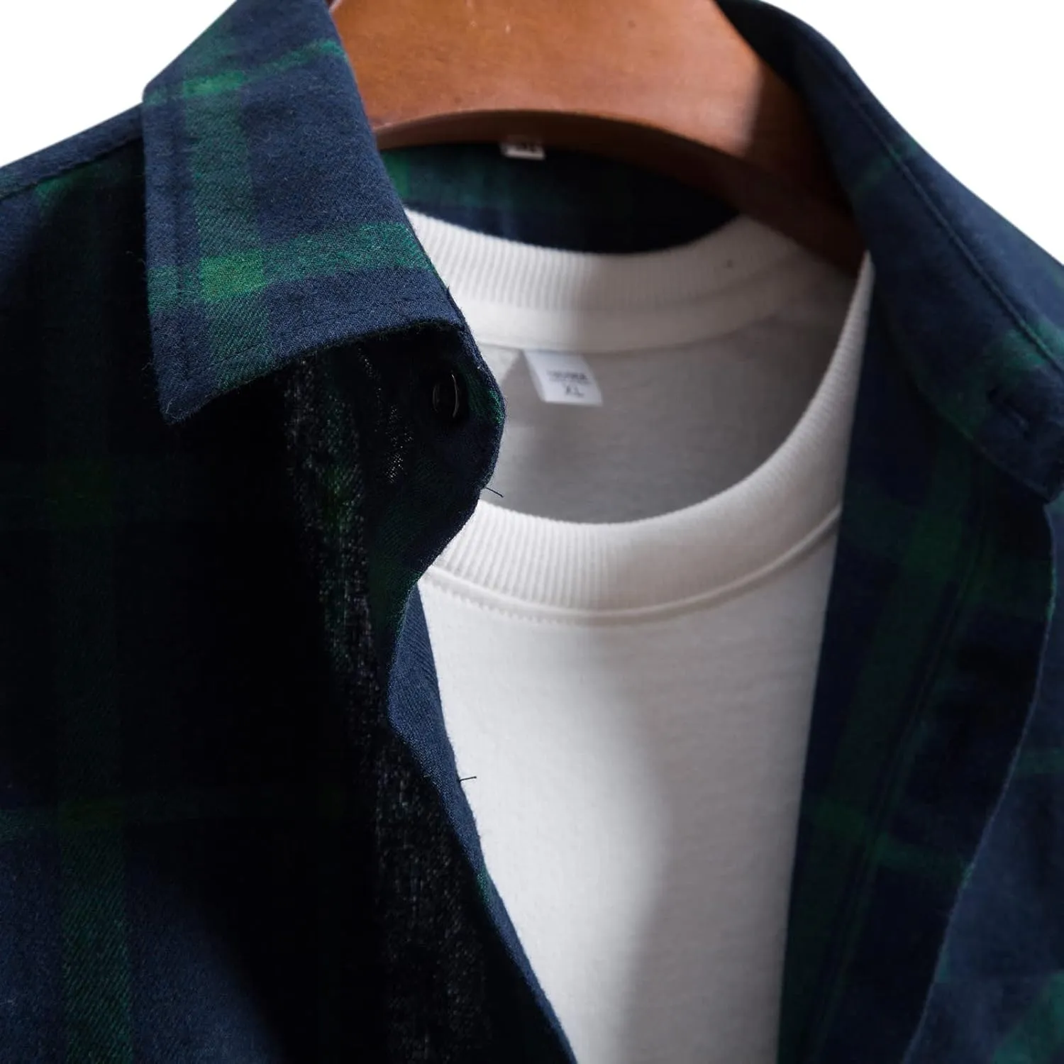 Flannel Thermal Lined Shirt Jacket for Men Shirt with Pocket Button-Down Shirt Jacket with Hood Hooded Shacket Jacket